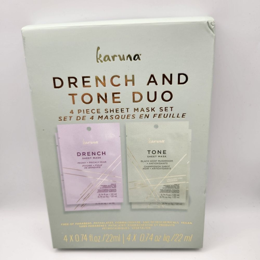 Karina Drench and Tone Duo 4 Piece Sheet Mask Set